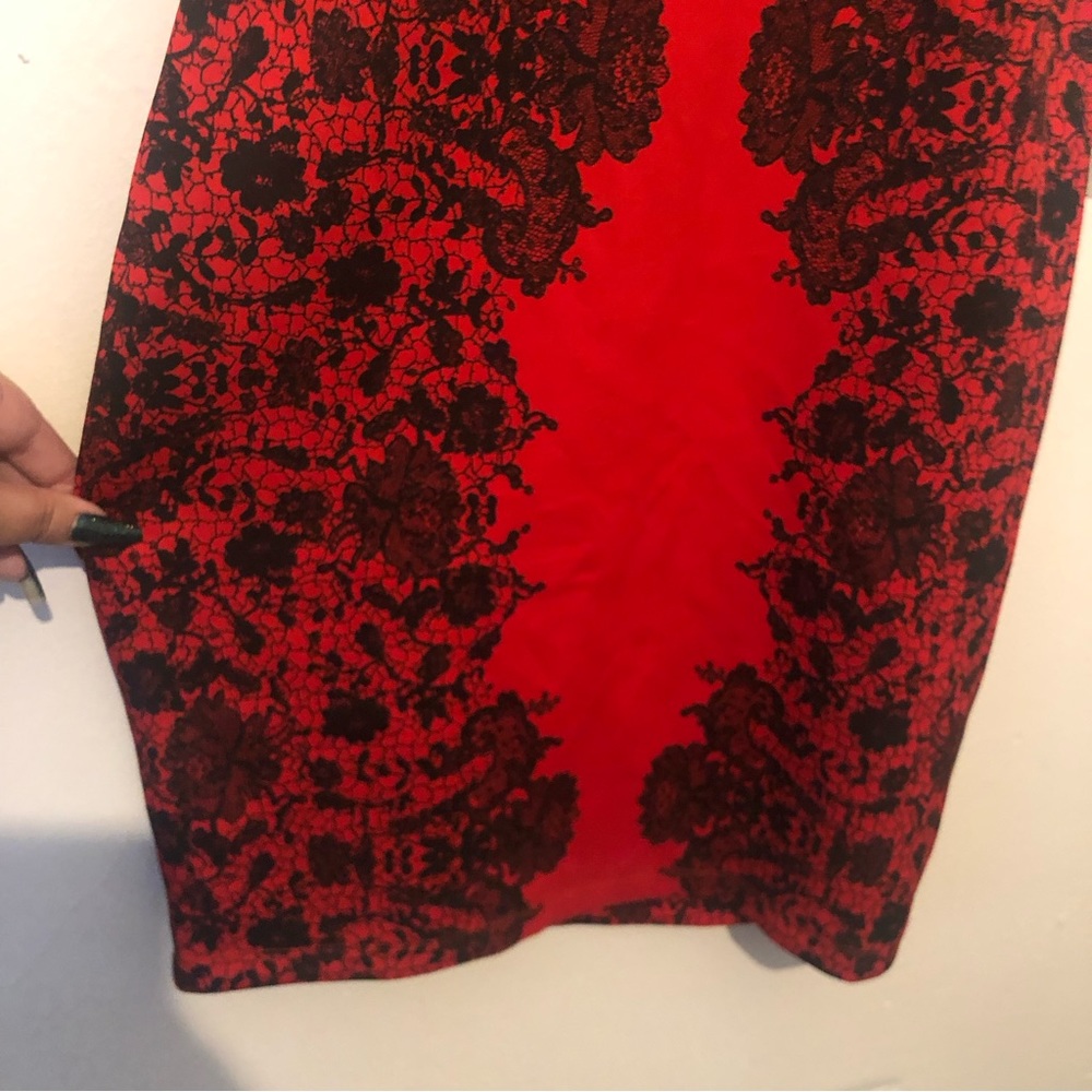 B.Darlin printed high neck bodycon dress sz 7/8 NWT - Picture 5 of 6